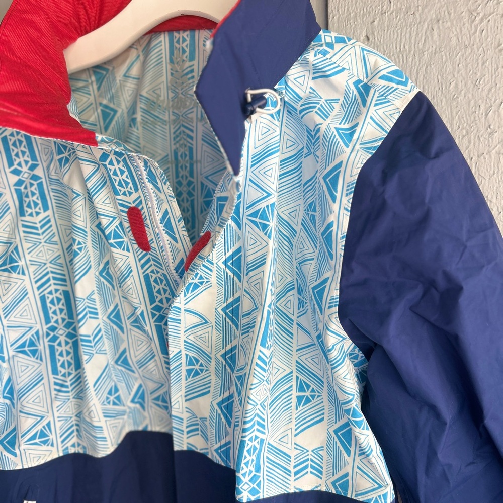 Chubbies‎ Blue and White Geometric Windbreaker Mens size Medium - Picture 4 of 8